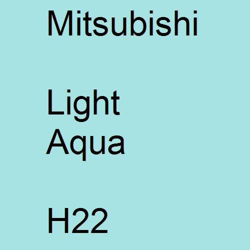 Mitsubishi, Light Aqua, H22.